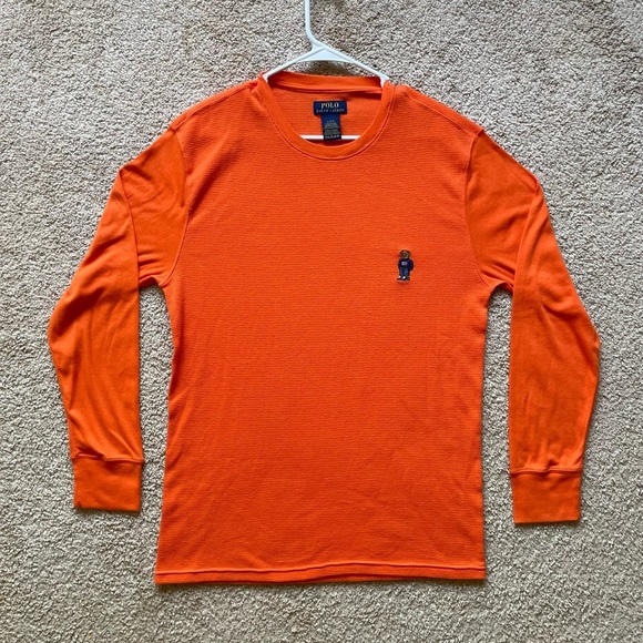 Polo Ralph Lauren Other - Polo Ralph Lauren Long Sleeve Orange Bear Men’s Size L